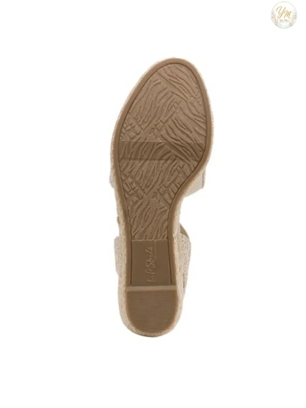 LifeStride Katrina 2 Espadrille Wedge Canvas Slip-On Woven Heel Cushioned Sandal